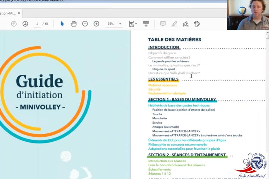 Présentation Du Tout Nouveau Guide D’initiation En Minivolley